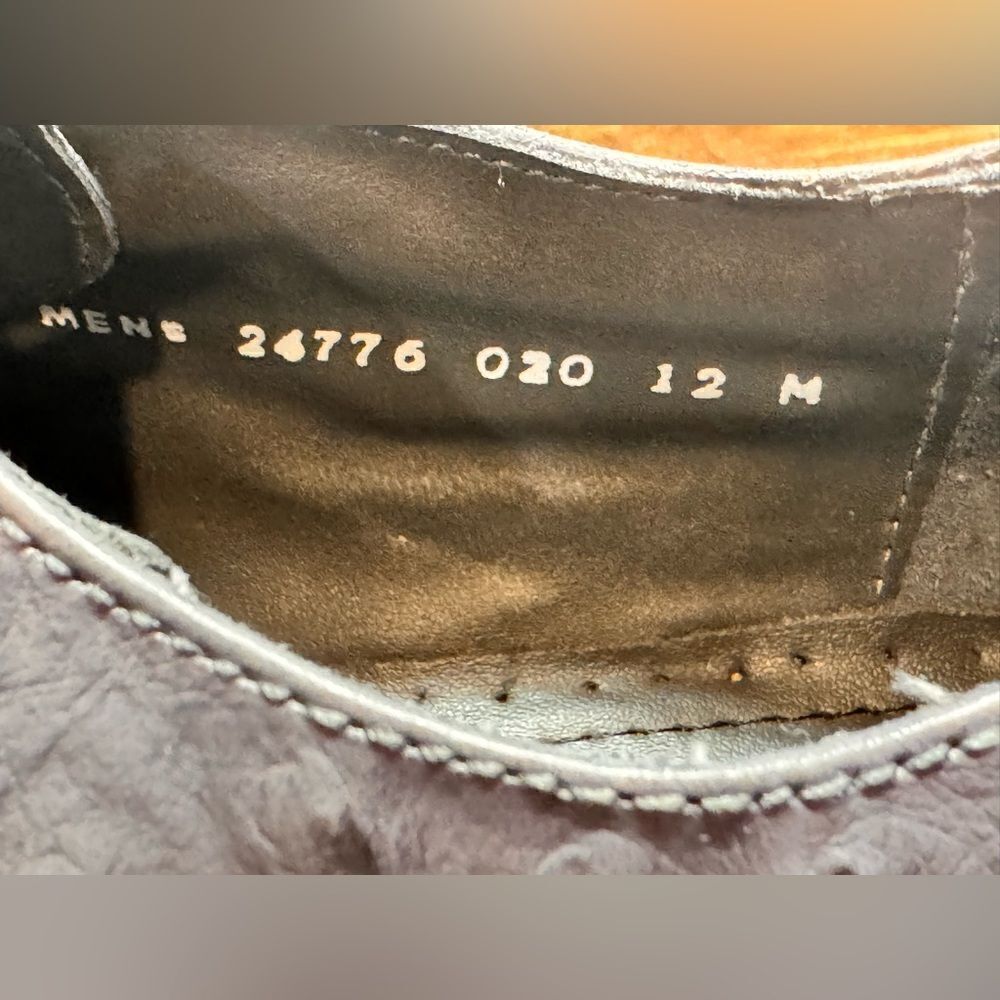 Stacy Adams Amori Ostrich Quill Oxford Gray Toe Leather Shoes size 12 - Picture 3 of 10